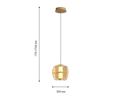 Подвес Favourite 4624-1P Fada LED*7.2W, 460LM, 3000K D200*H210/1745мм
