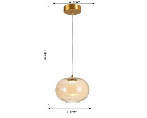 Подвес Favourite 4451-1P Cattivo LED*4W, 380LM, 4000K D180*H280/1430мм