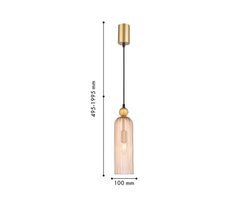 Подвес F-Promo 4368-1P Semisfera 1*E14*40W D100*H495/1995мм