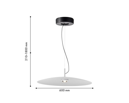 Подвес Favourite 4410-2P Lars LED*12W, 1050LM, 4000K, IP20 D600*H210/1800мм