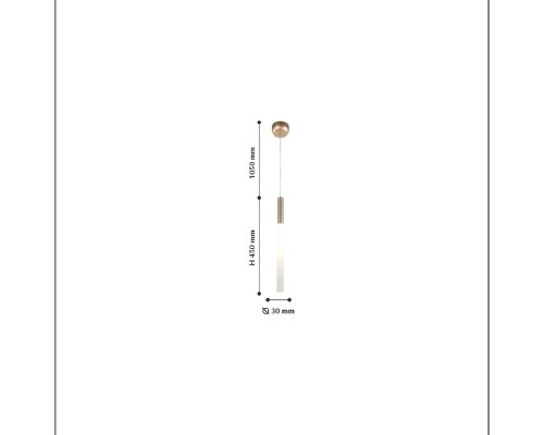 Подвес Favourite 2217-1P Tibia 1*LED*3W, 150LM, 4000K D30*H450/1500мм