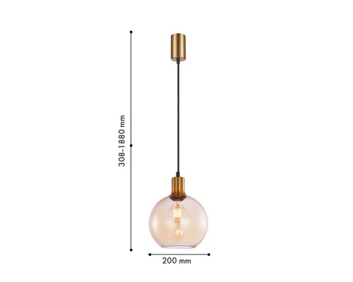 Подвес F-Promo 4354-1P Dubbel 1*E27*40W D200*H380/1880мм