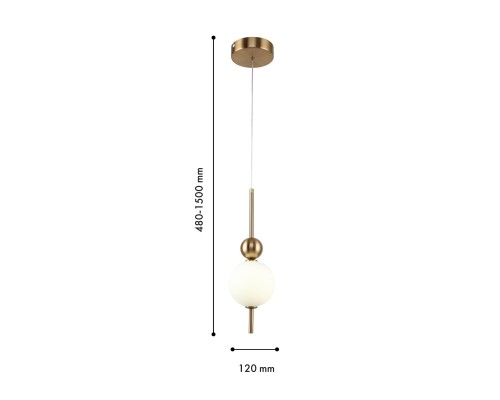 Подвес F-Promo 4088-1P Chantra 1*LED*6W, 450LM, 4000K D120*H480/1500мм