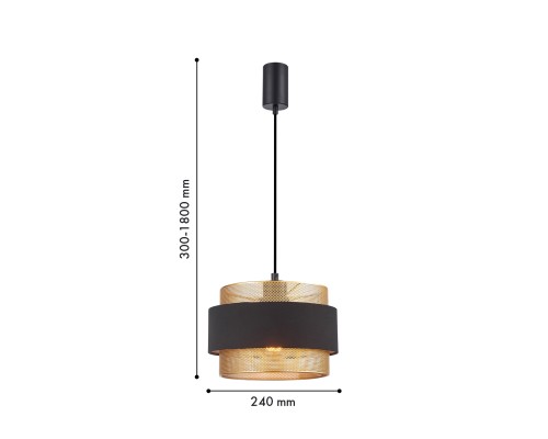 4778-1P, подвес, D240xH300/1800, 1xE27x40W, excluded