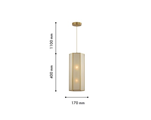 4120-2P, подвес, W170xH500/1500, 2xE14x40W
