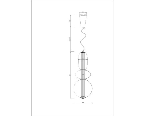 Подвес Favourite 4254-3P Vapor LED*24W, 1920LM, 4000K D250*H795/2295мм