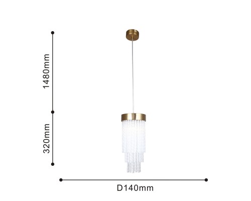 Подвес Favourite 4189-1P Bellinda 1*G9*40W D140*H400/1800мм