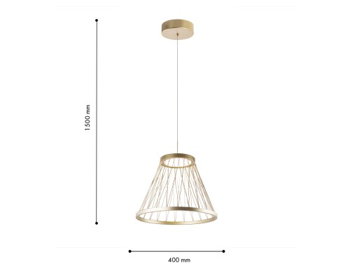 Подвес Favourite 4634-4P Fibra LED*12W, 370LM, 4000K D400*H400/1500мм