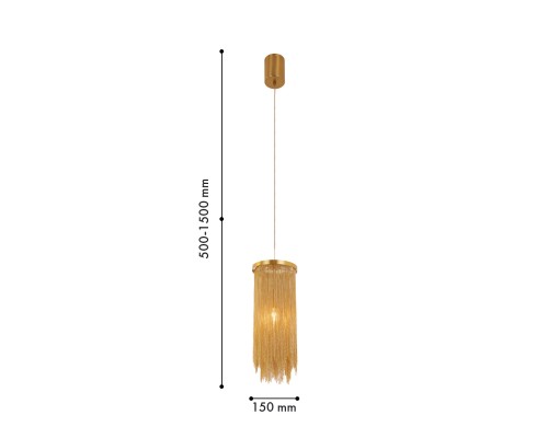 Подвес Favourite 4491-1P Vandfald 1*E14*40W D150*H500/1500мм
