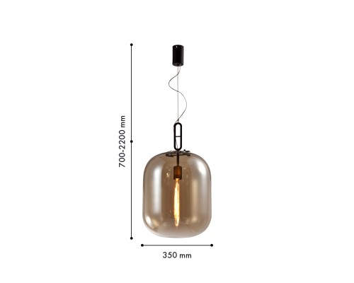Подвес Favourite 4264-1P Canister 1*E27*40W D350*H700/2200мм