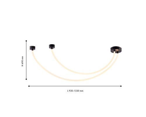 Потолочный светильник Favourite 4217-2U Pipeline LED*38W, 2280LM, 3000K L140*W160*H500мм