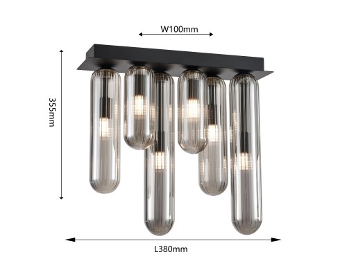 Потолочный светильник Favourite 4454-6P Stalactit 6*G9*28W L380*W100*H355мм