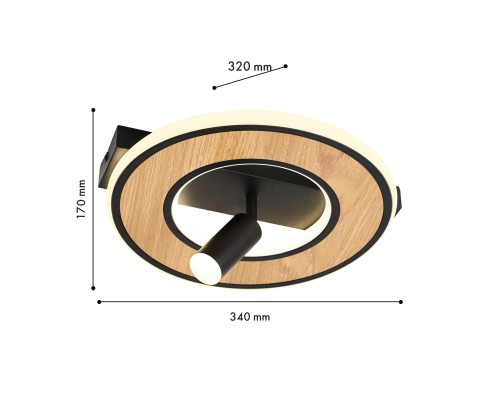 Потолочный светильник F-Promo 4438-1C Olika LED*24W, 2500LM, 4000K L340*W320*H170мм