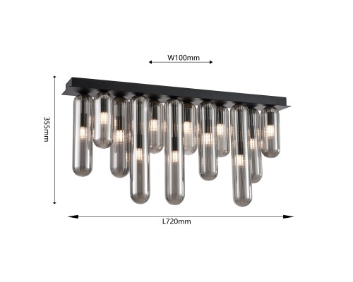 Потолочный светильник Favourite 4454-12P Stalactit 12*G9*28W L720*W100*H355мм