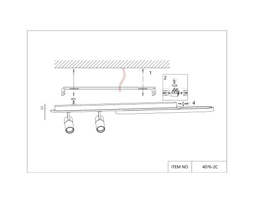 Потолочный светильник Favourite 4076-2C Planar LED*50W, 2200-4200LM, 3000-6000K, remote control L1000*W120*H160мм