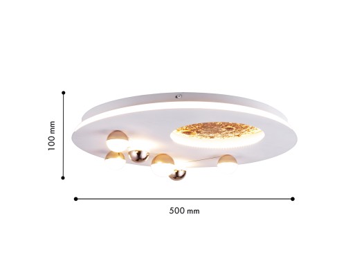 Потолочный светильник Favourite 4630-5C Plaides LED*42W, 2530LM, 4000K D500*H100мм