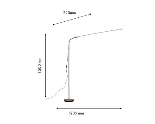 Торшер Favourite 4515-1F Mild LED*20W, 1600LM, 3000K, switch L1235*W220*H1350/2000мм