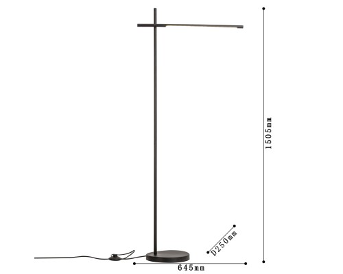 Торшер Favourite 4519-1F Modet LED*15W, 1200LM, 4000K, switch L645*W250*H1505мм