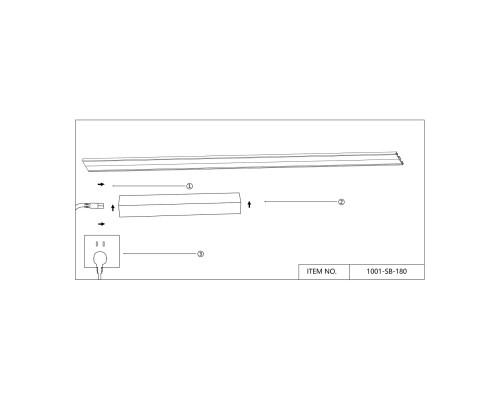 Проводной коннектор Favourite 1001-SB-180 Unica IP20 L2000*W36мм
