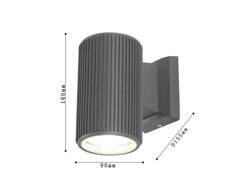 Уличный настенный светильник Favourite 2859-1W Pola 1*E27*40W, IP54 D155*W90*H160мм