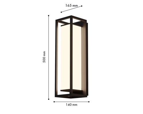 Бра Favourite 4385-2W Barer LED*17W, 1488LM, 3000K, IP54 D165*W140*H500мм
