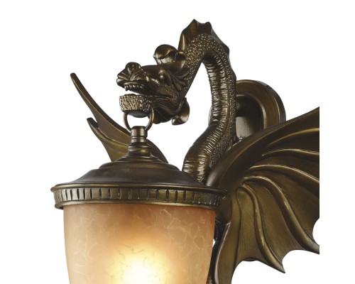 Уличный настенный светильник Favourite 1717-1W Dragon 1*E27*60W, IP44 D340*W420*H490мм