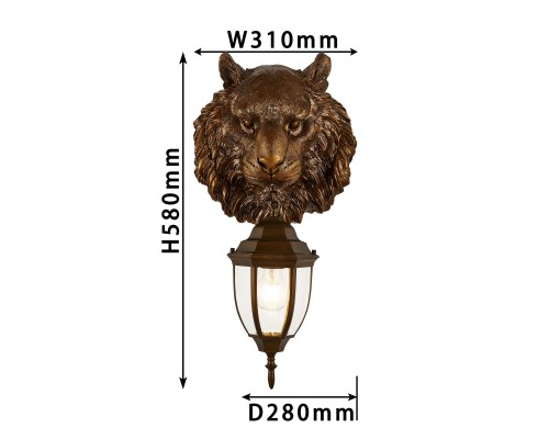 Уличный настенный светильник Favourite 2818-1W Hunt 1*E27*60W, IP44 D280*W310*H580мм