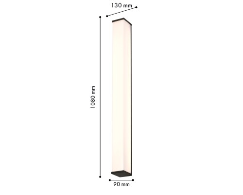 Бра Favourite 4395-2W Paolo LED*40W, 3500LM, 3000K, IP54 D130*W90*H1080мм
