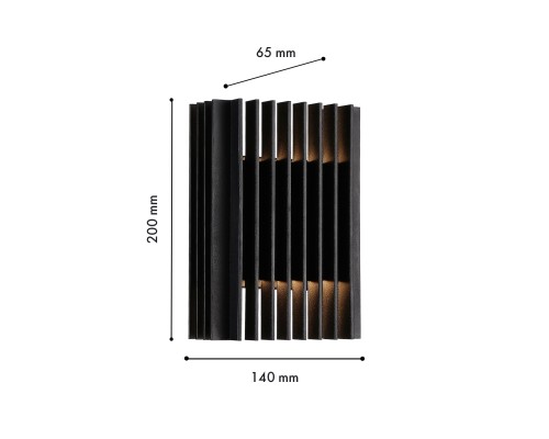 Бра Favourite 4297-1W Strudel LED*12W, 360LM, 4000K, IP54 D65*W140*H200мм