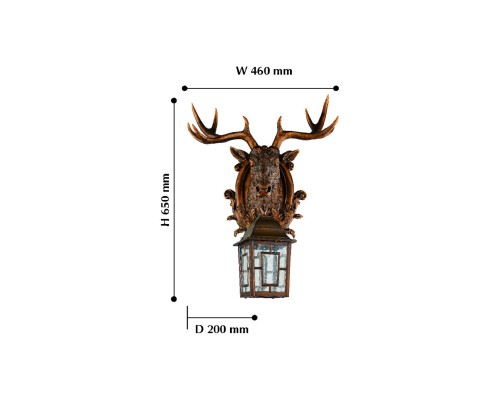 Уличный настенный светильник Favourite 2078-1W Hunt 1*E27*60W, IP44 D240*W460*H690мм