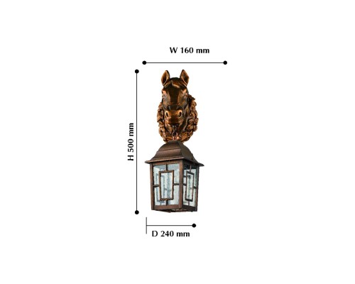 Уличный настенный светильник Favourite 2079-1W Hunt 1*E27*60W, IP44 D270*W160*H450мм