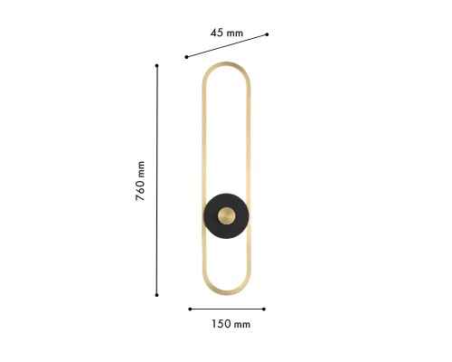 Бра Favourite 4296-2W Cyclone LED*20W, 620LM, 4000K, IP65 D45*W150*H760мм