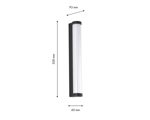 Уличный настенный светильник Favourite 4639-1W Kolonne LED*16W, 1400LM, 3000K, IP65 D95*W60*H500мм