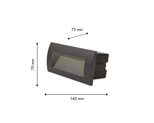 Уличный врезной светильник Favourite 4194-1W Maddy LED*5.5W, 790LM, 4000K, IP65 L72*W140*H70мм