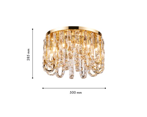 4721-12C, потолочная люстра, D500xH310, 12xG9x40W