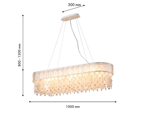 4782-10P, подвесная люстра, L1000xW300xH800/1300, 10xE14x40W