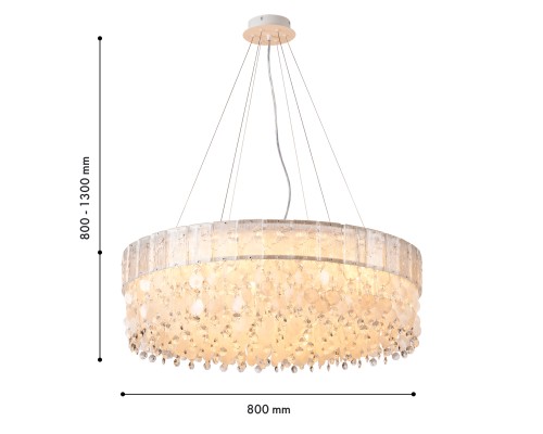 4782-18P, подвесная люстра, D800xH800/1300, 18xE14x40W