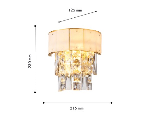 4783-2W, настенный светильник, D125xW215xH230, 2xE14x40W