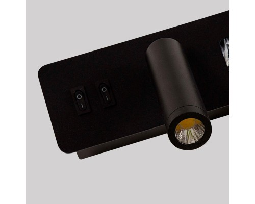 4692-1W, настенный светильник, D70xW280xH130, LEDx6.5W+LEDx16W, 55LM+1470LM, 4000K, included