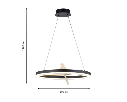 Подвесная люстра F-Promo 4654-1P Bardy LED*25W, 1500LM, 4000K D500*H250/1300мм