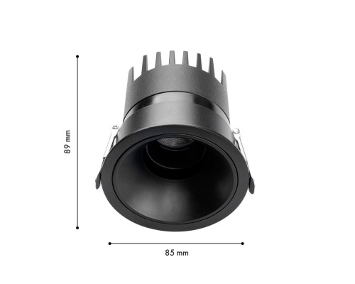 4789-1C, врезной светильник, D85xH89, cutout:D75, LEDx9W,450LM, 3000/4000/6000K, CRI>90, beam angle:45, IP65, included