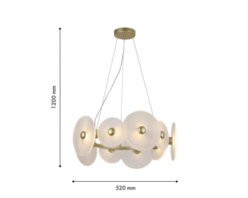 Подвесная люстра F-Promo 4605-8P Arctium 10*LED*2W, 1600LM, 3000K D520*H230/1200мм