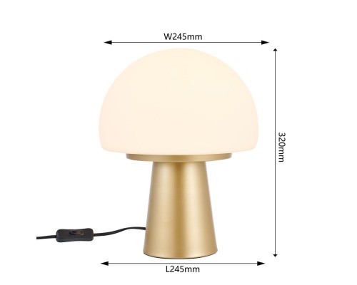 Настольная лампа Favourite 4450-1T Hongo 1*E27*60W, switch D245*H320мм