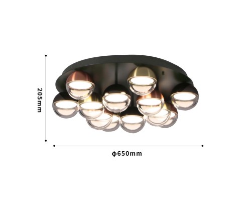 Потолочная люстра Favourite 4371-12C Luna LED*65W, 4550LM, 4000K D650*H205мм