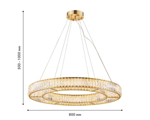 4780-8P, подвесная люстра, D800xH650/1150, LEDx60W, 8400LM, 3000/4000/6500K, remote control, included