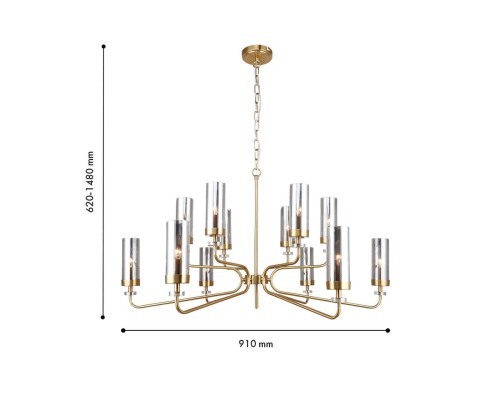 Подвесная люстра F-Promo 4620-12P Shandar 12*E14*40W D910*H620/1480мм