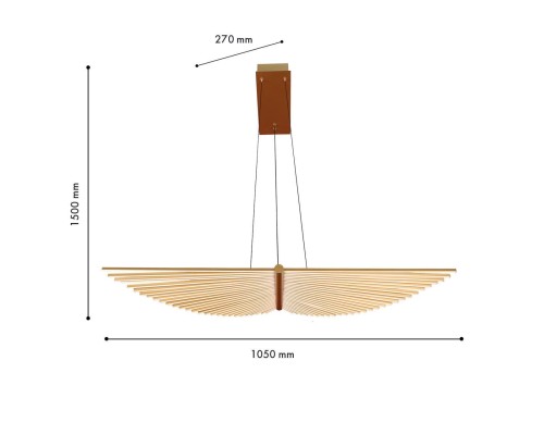 Подвесная люстра Favourite 4380-2P Vingar LED*60W, 4200LM, 4000K L1050*W270*H1500мм