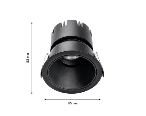 4785-1C, врезной светильник, D85xH83, cutout:D75, LEDx9W,585LM, 3000/4000/6000K, CRI>90, beam angle:45, included