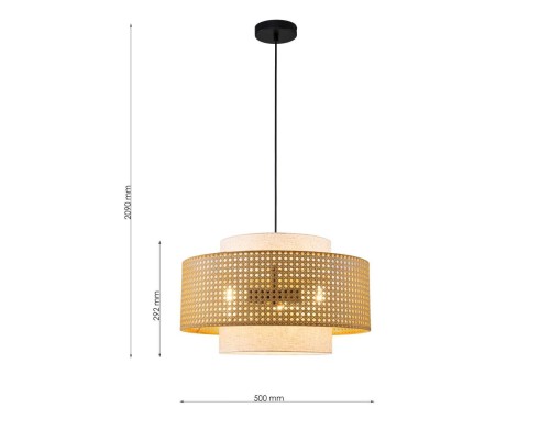 4768-3P, подвесная люстра, D500xH310/2090, 3xE27x40W, excluded