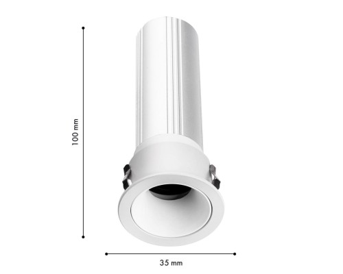 4786-1C, врезной светильник, D39xH100, cutout:D35, LEDx6W,240LM, 3000/4000/6000K, CRI>90, beam angle:15, included